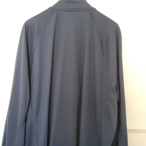 L.L.Bean Shirt Polyester 1/4 Quarter Zip Pullover Long Sleeve Men 3XL Blue Valin - Picture 9 of 14